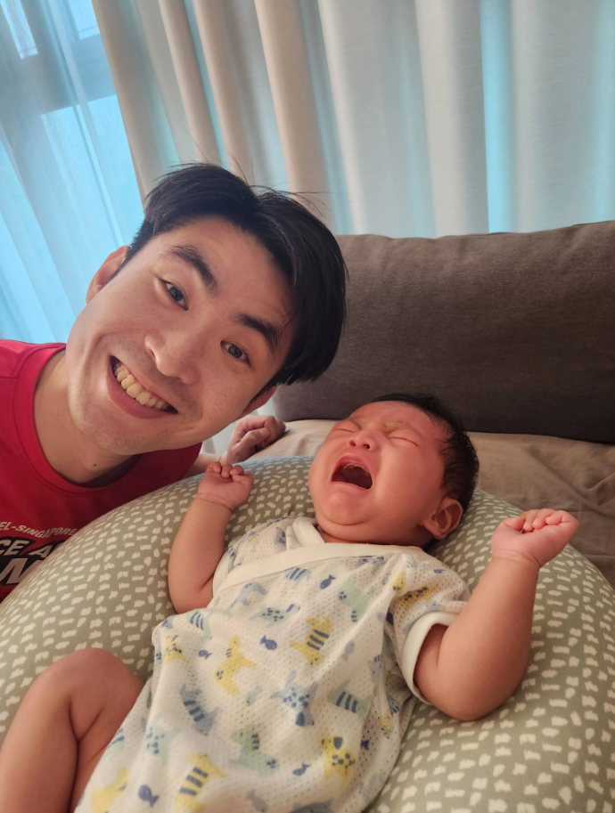 New Born Baby with his Dad