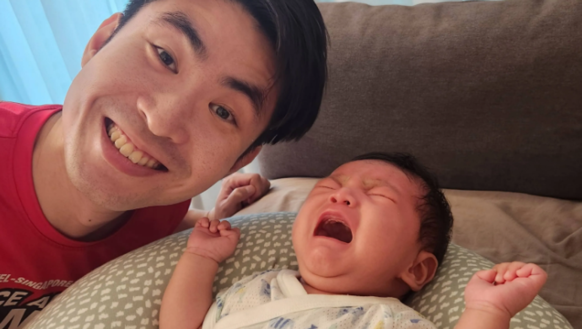 New Born Baby with his Dad