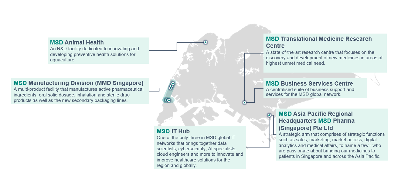 MSD singapore operation Map